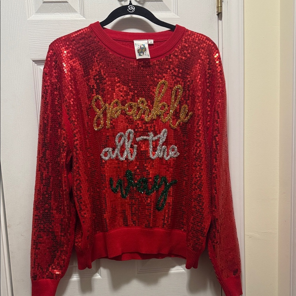Queen of Sparkle Sequin Sweater with Sparkle All the Way